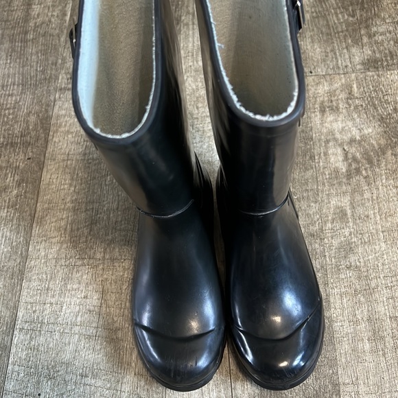 EUC YOUTH girls tall black rain boots - Picture 3 of 4